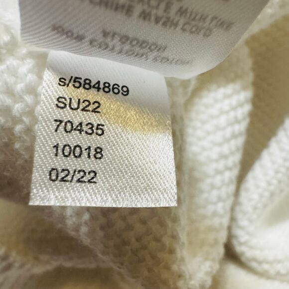 Loft Womens White Cotton Knit Sweater Tank V Neck Button Front Top Sz XXL - Picture 9 of 9